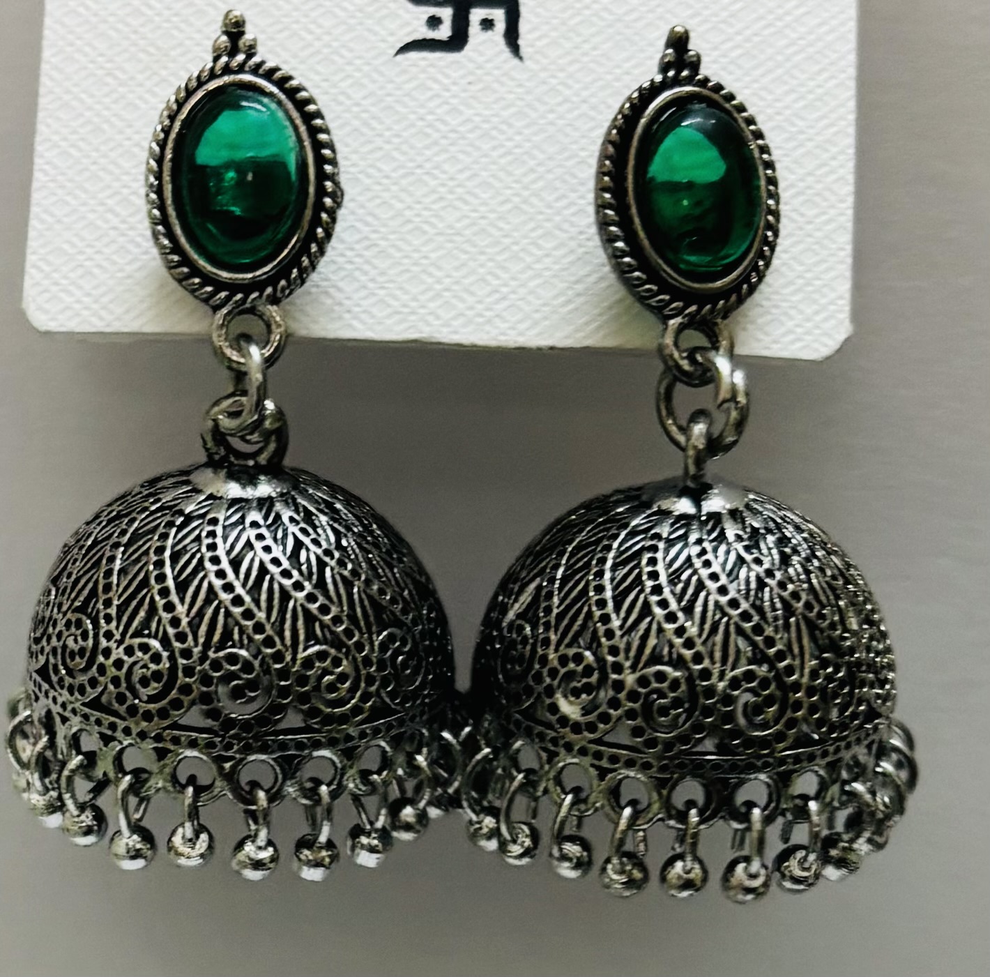 Metal Jhumka Earrings